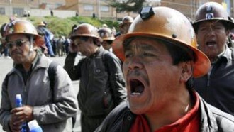 В Боливии произошли стычкы между протестующимы шахтера и полицией 